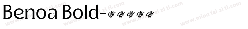 Benoa Bold字体转换
